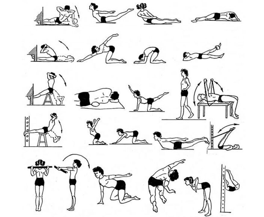 Osteokondroz için terapötik egzersizler